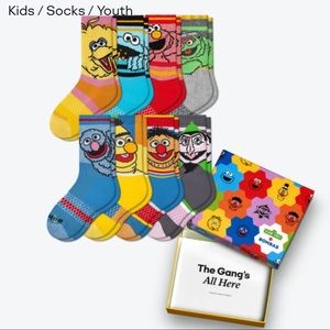 Brand New Youth Sesame Street Calf Sock 8-Pack Gift Box